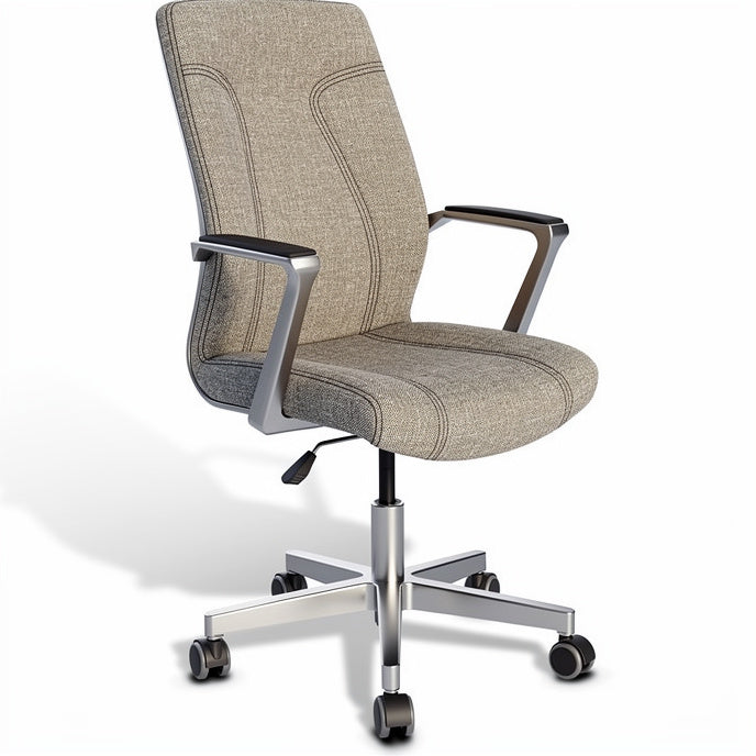 **Ergonomische Bureau Stoel met Gestoffeerde Zitting en Verstelbare Hoogte**