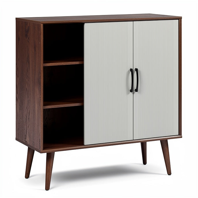 **Moderne Opbergkast met Planken en Deuren**